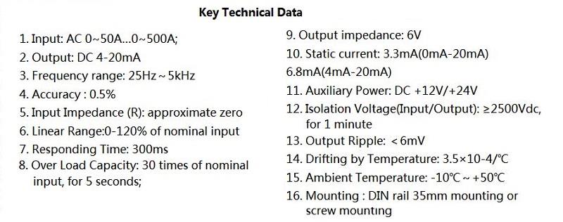 Current sensor 4-20mA